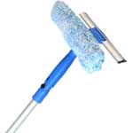 Unger Window Squeegee Scrubber Tool with Extension Pole