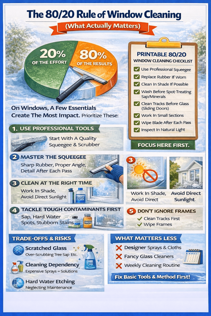 Infographic - The 80/20 Rule of Window Cleaning - What Really Matters