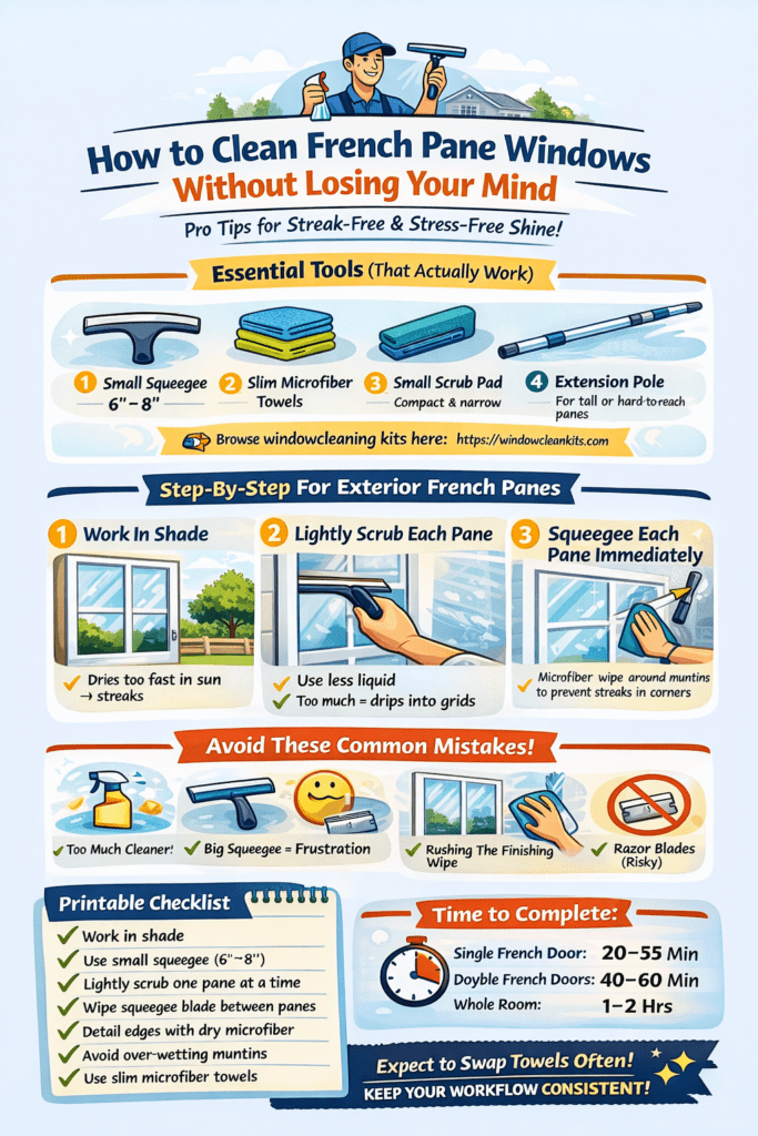 Infographic - How to Clean French Pane Windows without Losing Your Mind!