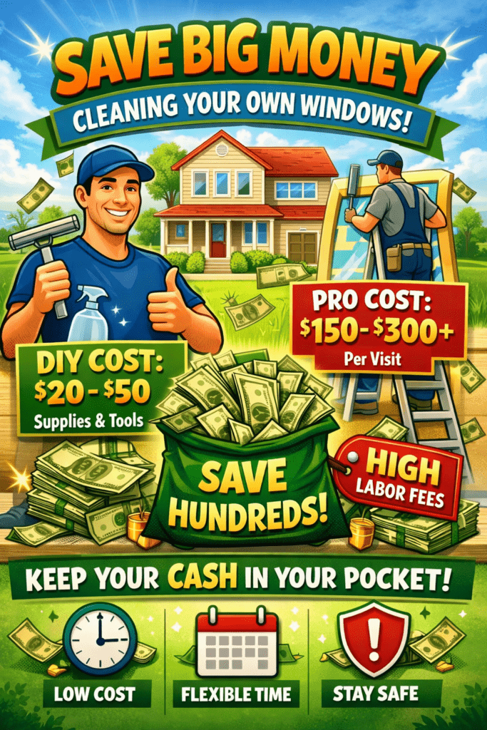 How to Save Money by Cleaning Your Own Windows at Home