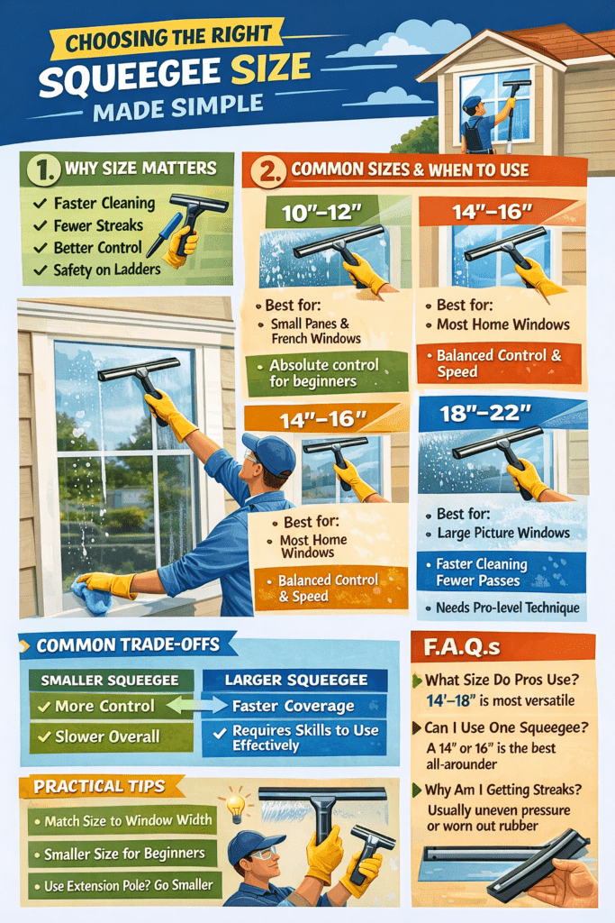 Infographic - How to Choose the Right Squeegee Size for Cleaning Your Windows
