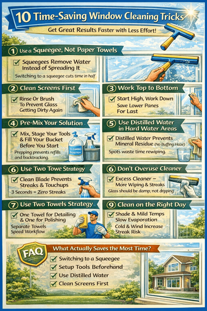 Infographic - 10 Time Saving Tips for Cleaning Windows